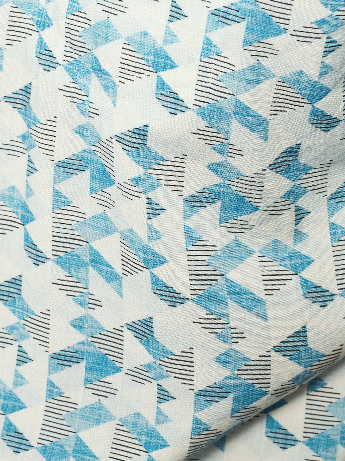 Shirt Short Sleeve Allover Printed | Aqua