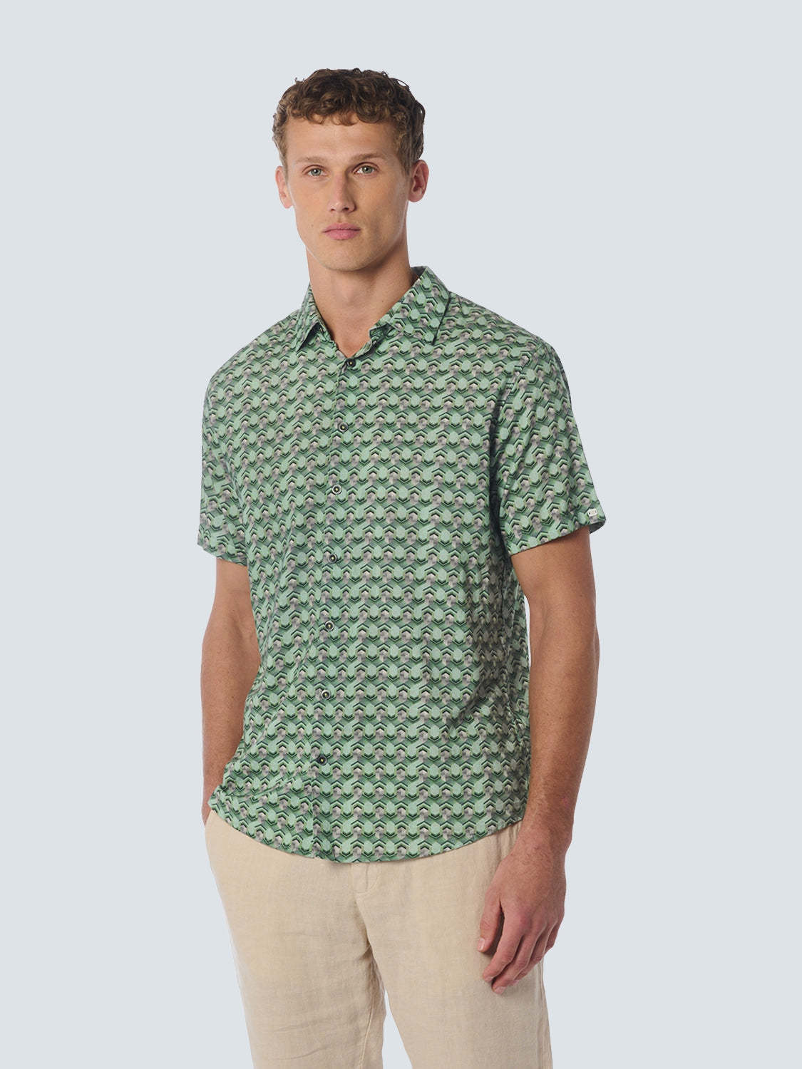 Shirt Short Sleeve Allover Printed | Green
