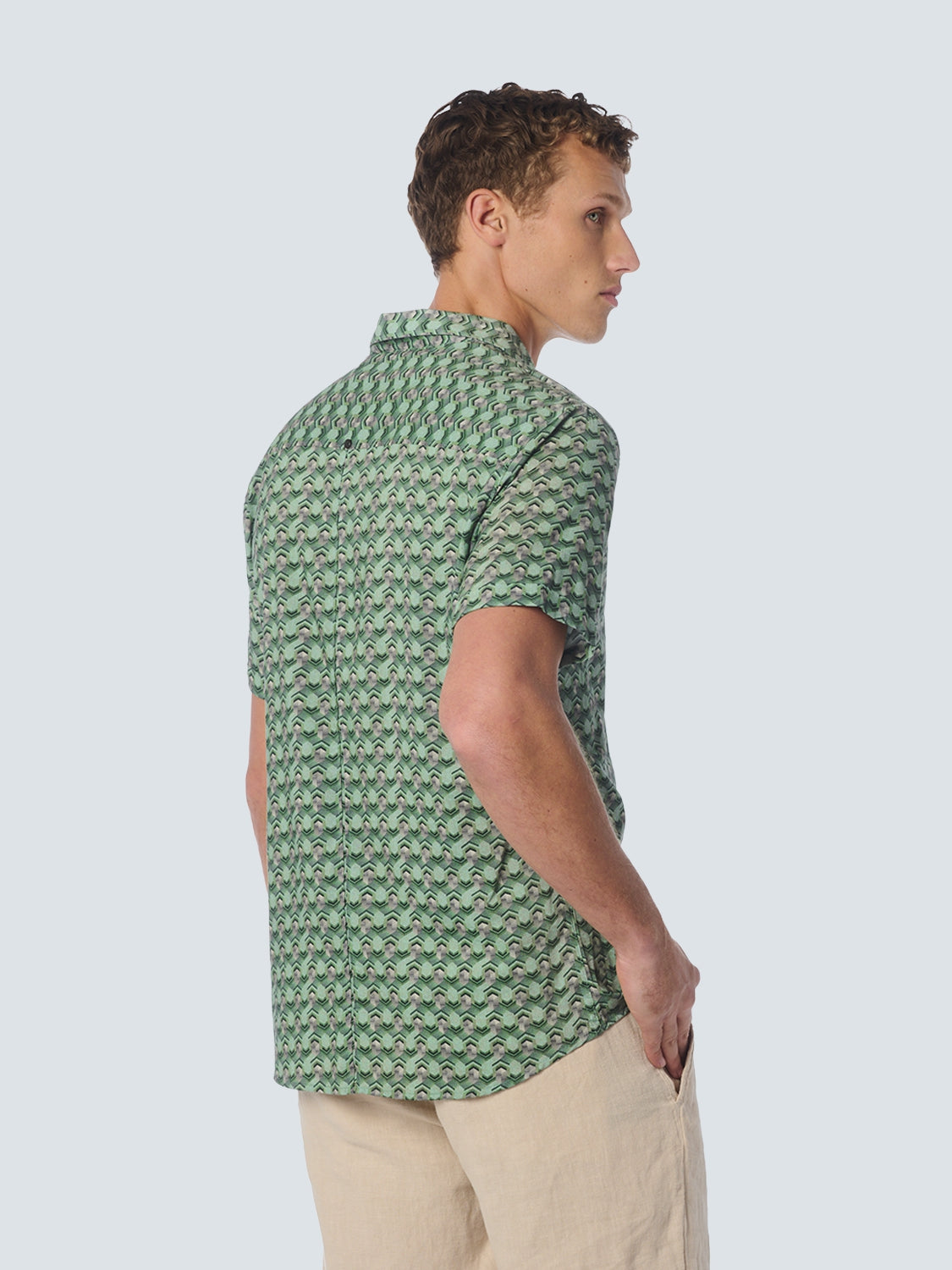 Shirt Short Sleeve Allover Printed | Green
