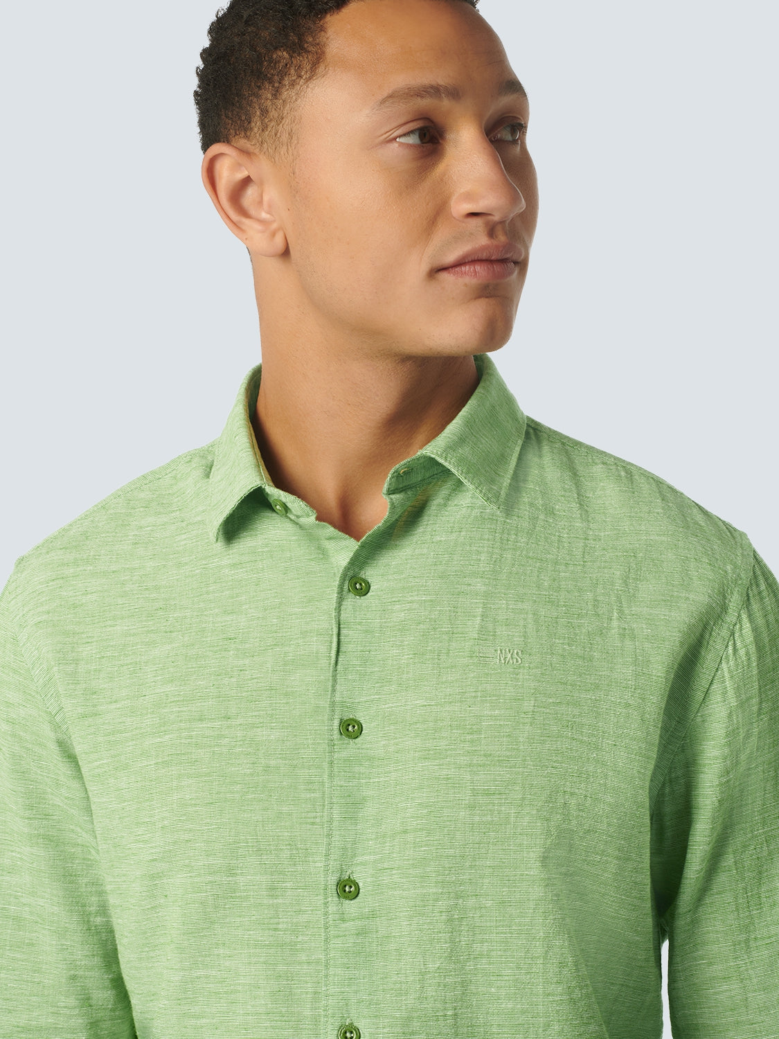 Shirt 2 Coloured With Linen | Green