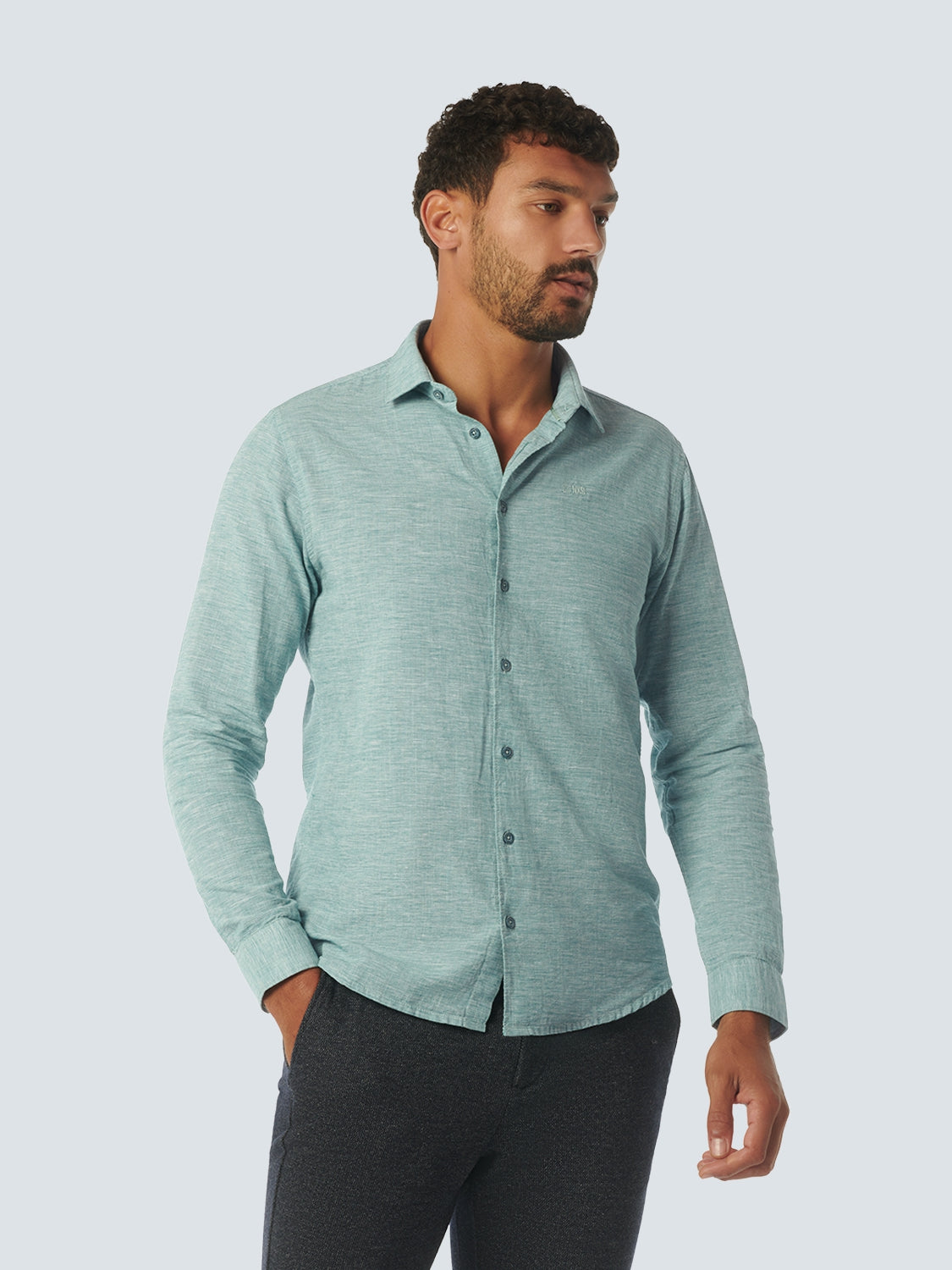 Shirt 2 Coloured With Linen | Pacific