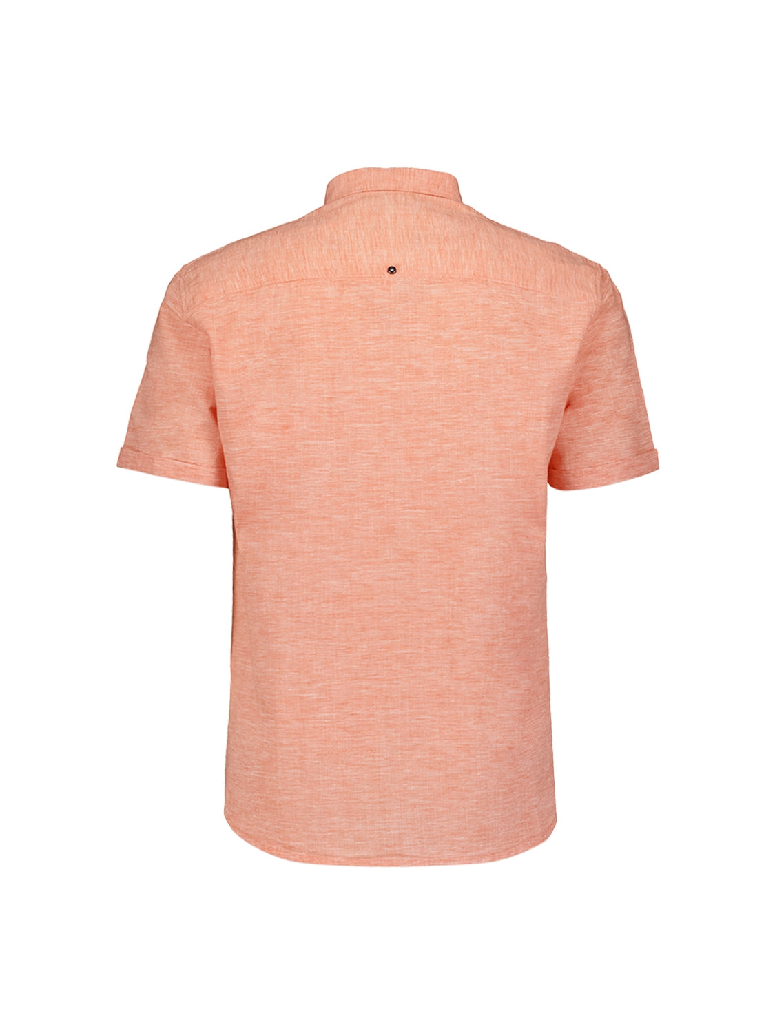 Shirt Short Sleeve 2 Coloured Melange With Linen | Melon