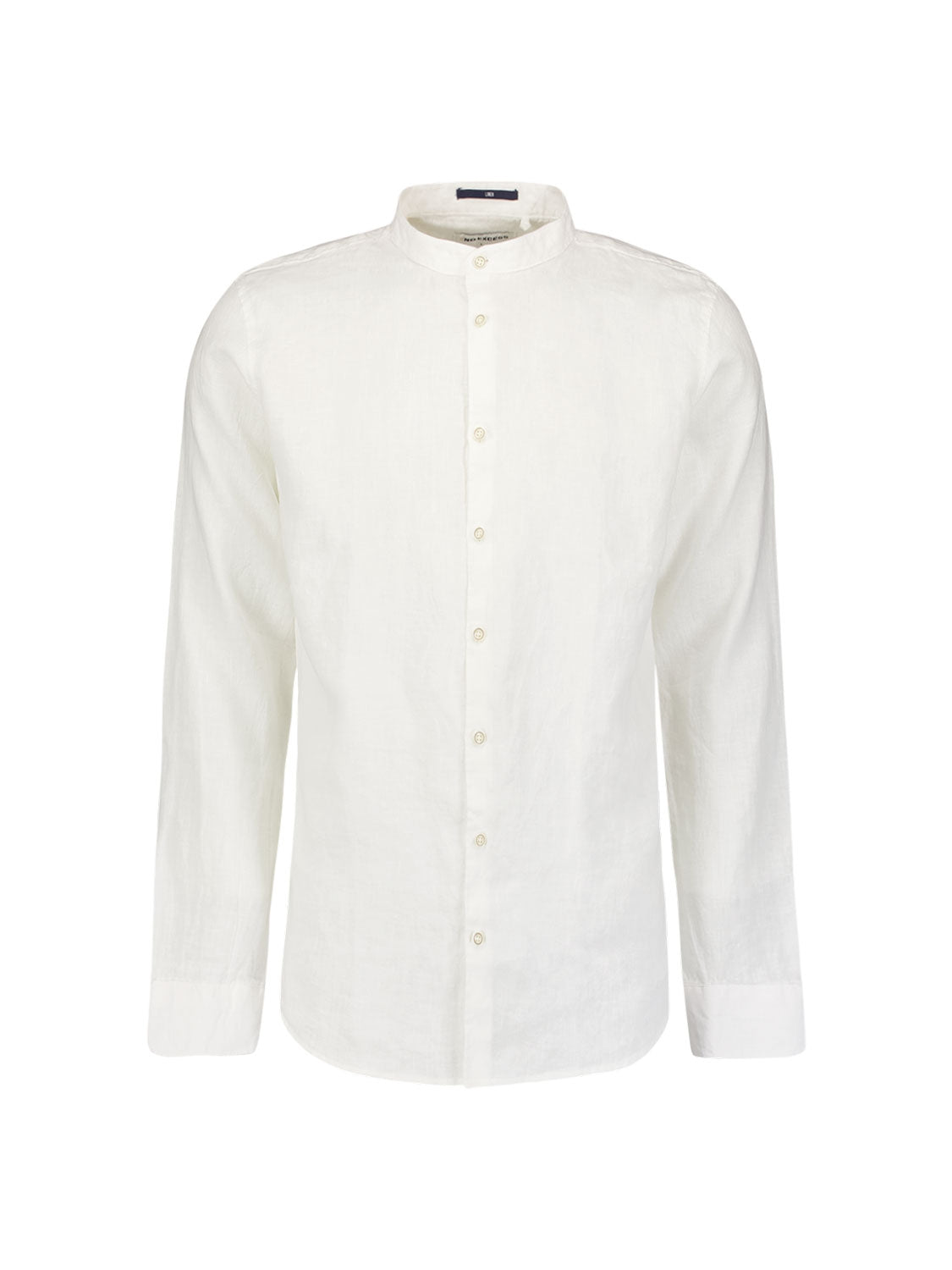 Shirt Granddad Linen Solid | White