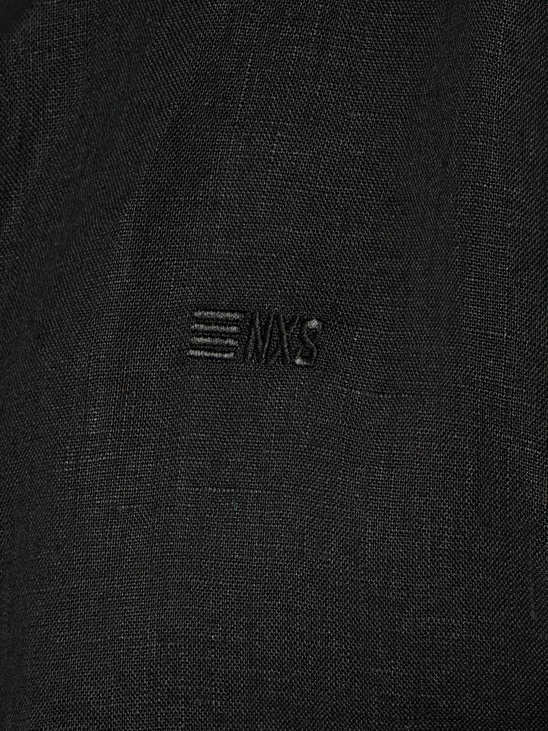 Shirt Granddad Linen Solid | Black