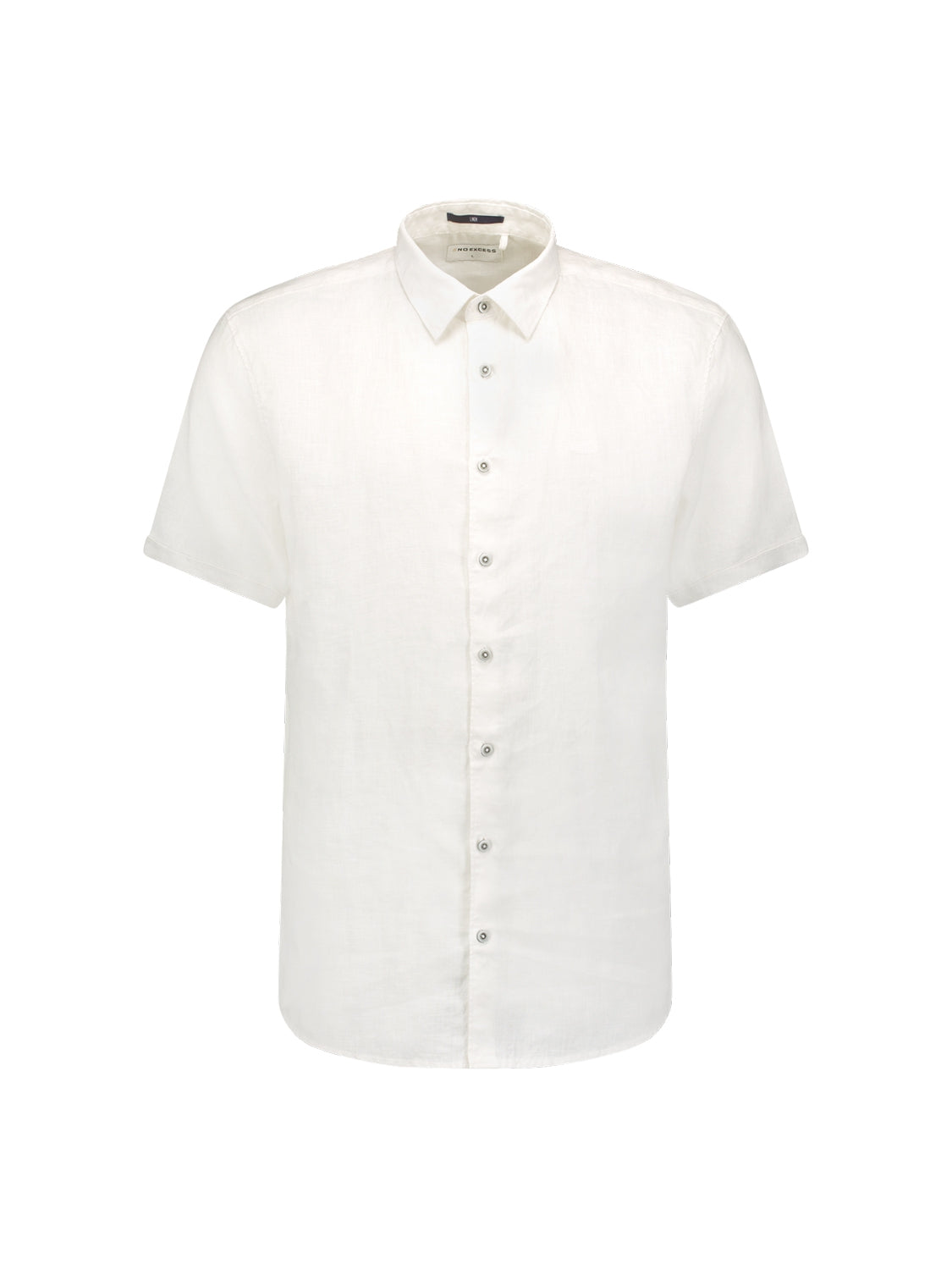 Shirt Short Sleeve Linen Solid | White