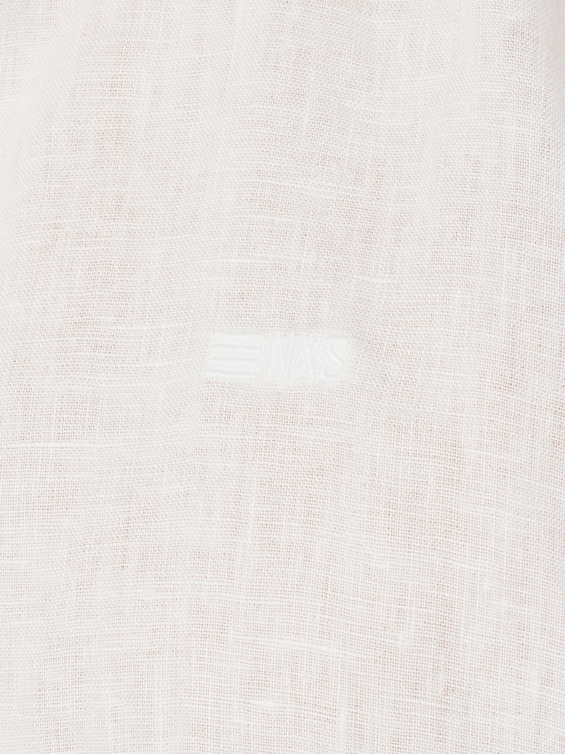 Shirt Short Sleeve Granddad Linen Solid | White