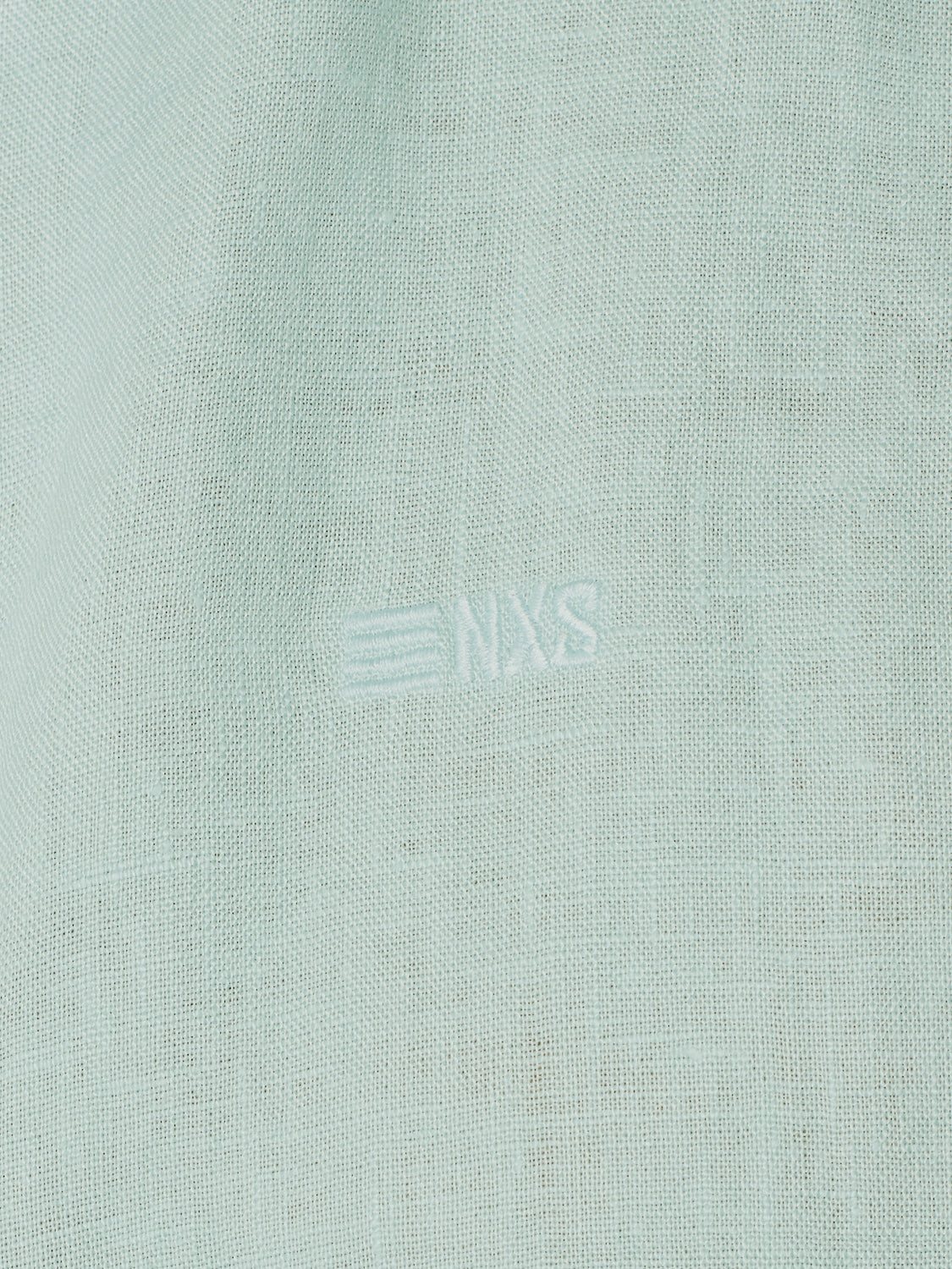 Shirt Short Sleeve Granddad Linen Solid | Mint