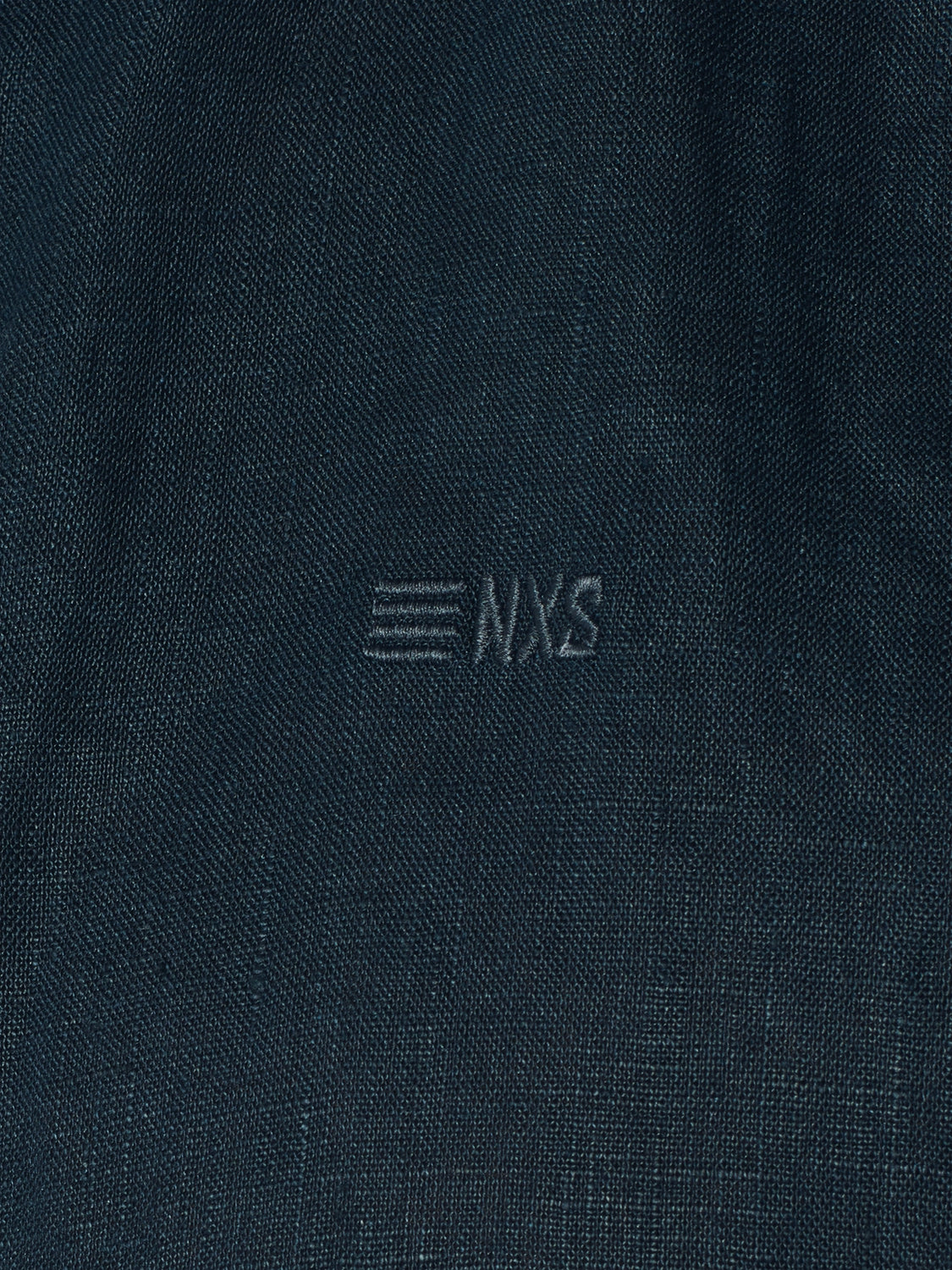 Shirt Short Sleeve Granddad Linen Solid | Night