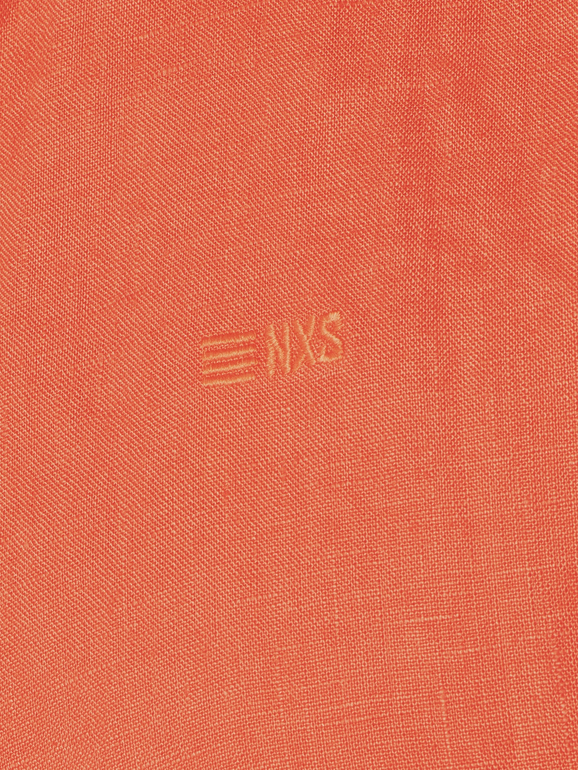 Shirt Short Sleeve Granddad Linen Solid | Melon