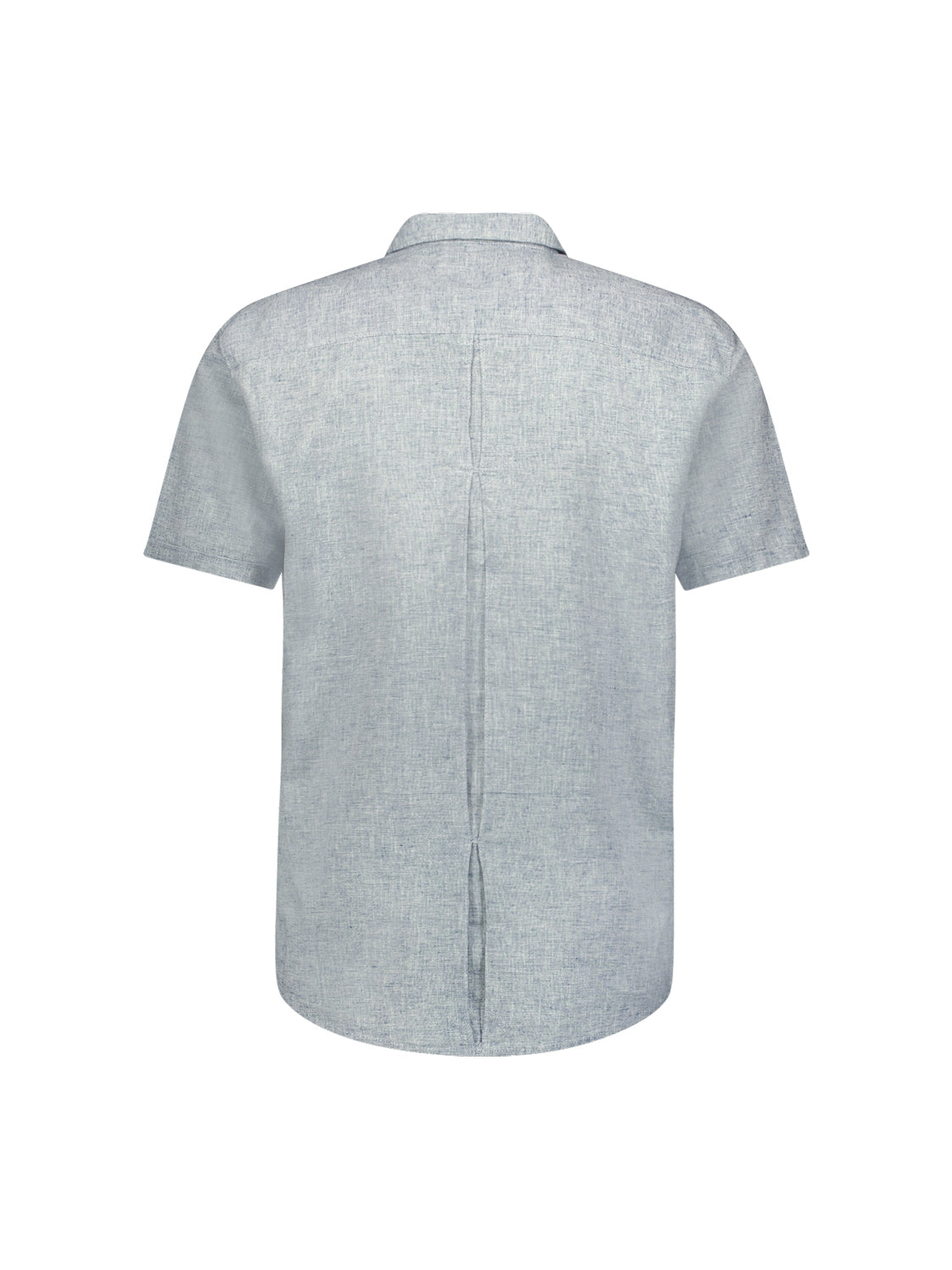 Shirt Short Sleeve Resort Collar 2 Coloured With Linen | Light Blue
