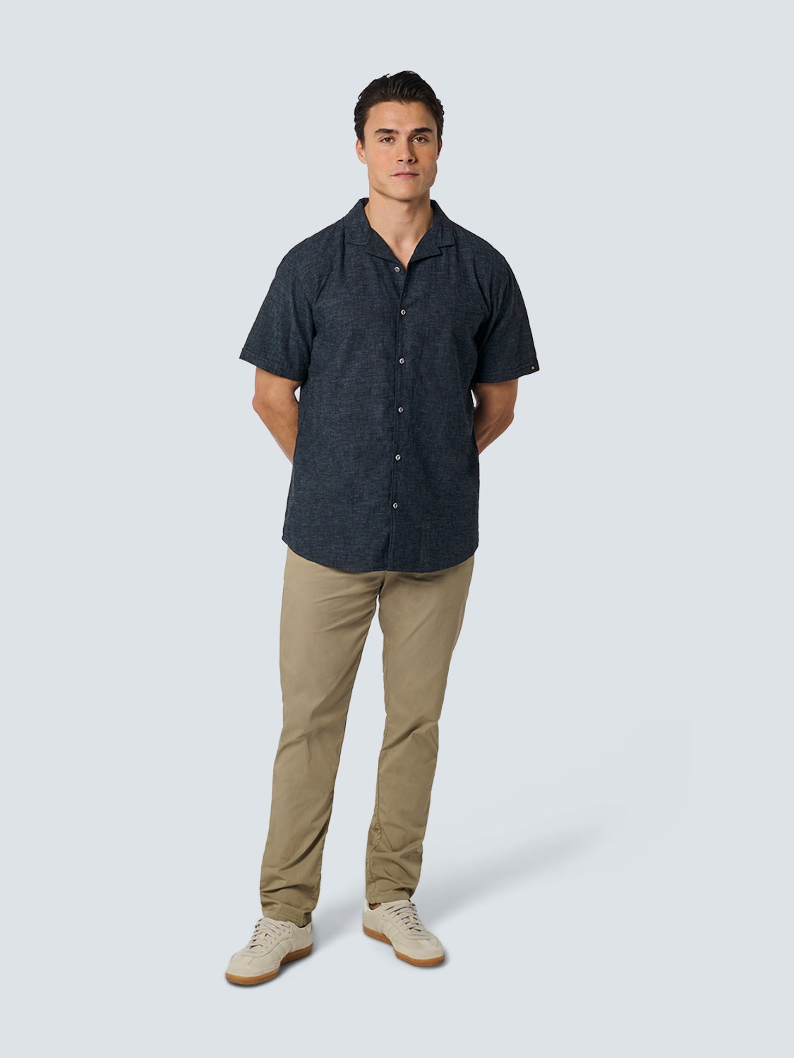 Shirt Short Sleeve Resort Collar 2 Coloured With Linen | Night