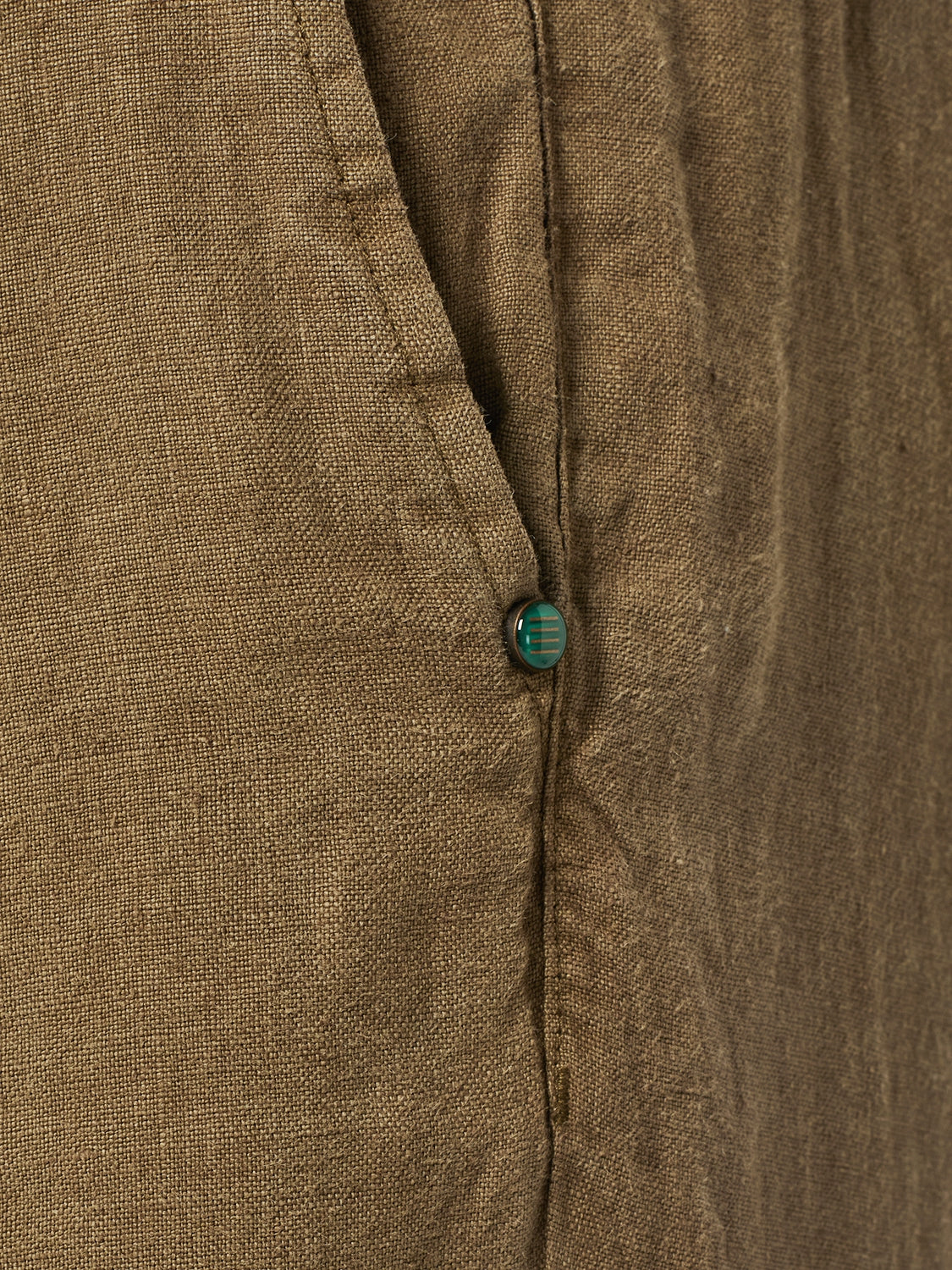 Pants Linen Garment Dyed | Almond