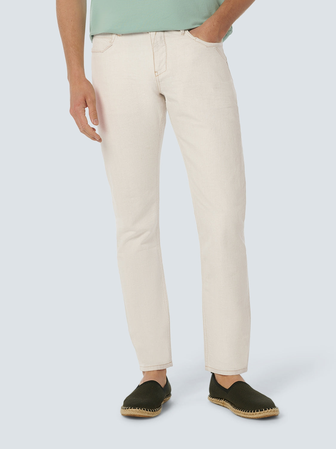 Denim, Relax Fit 715, Coloured, With Linen | Cement