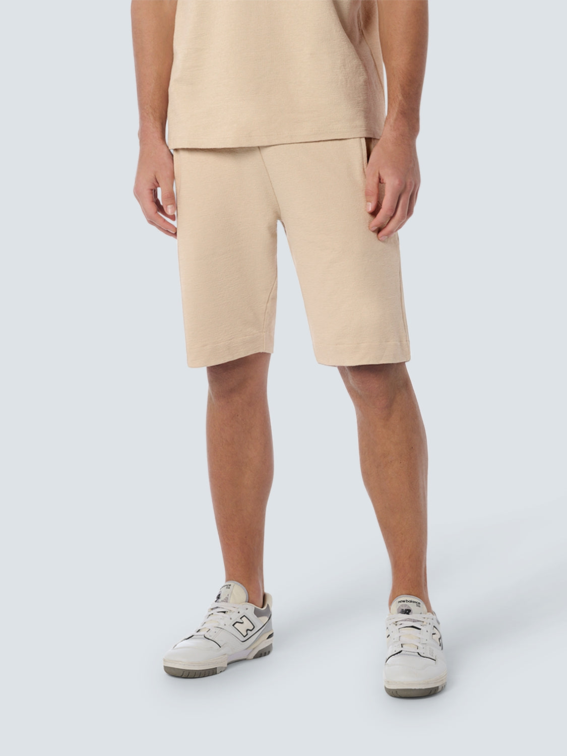 Short Jersey Solid Jacquard Slub | Cement