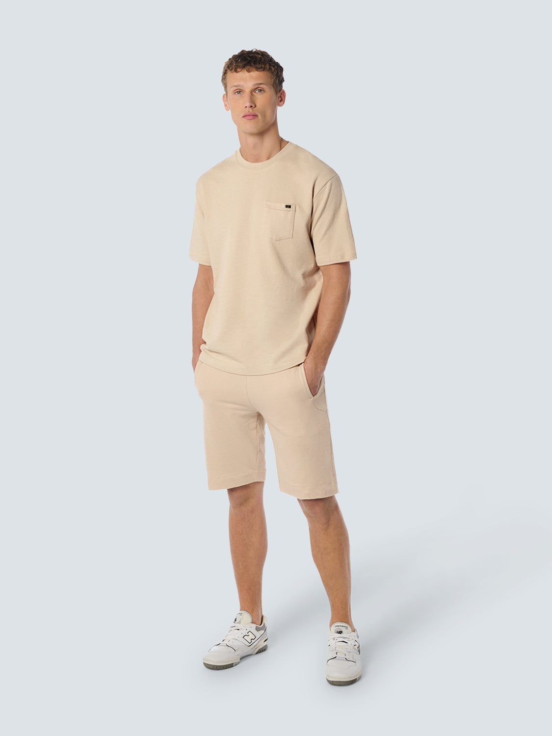 Short Jersey Solid Jacquard Slub | Cement