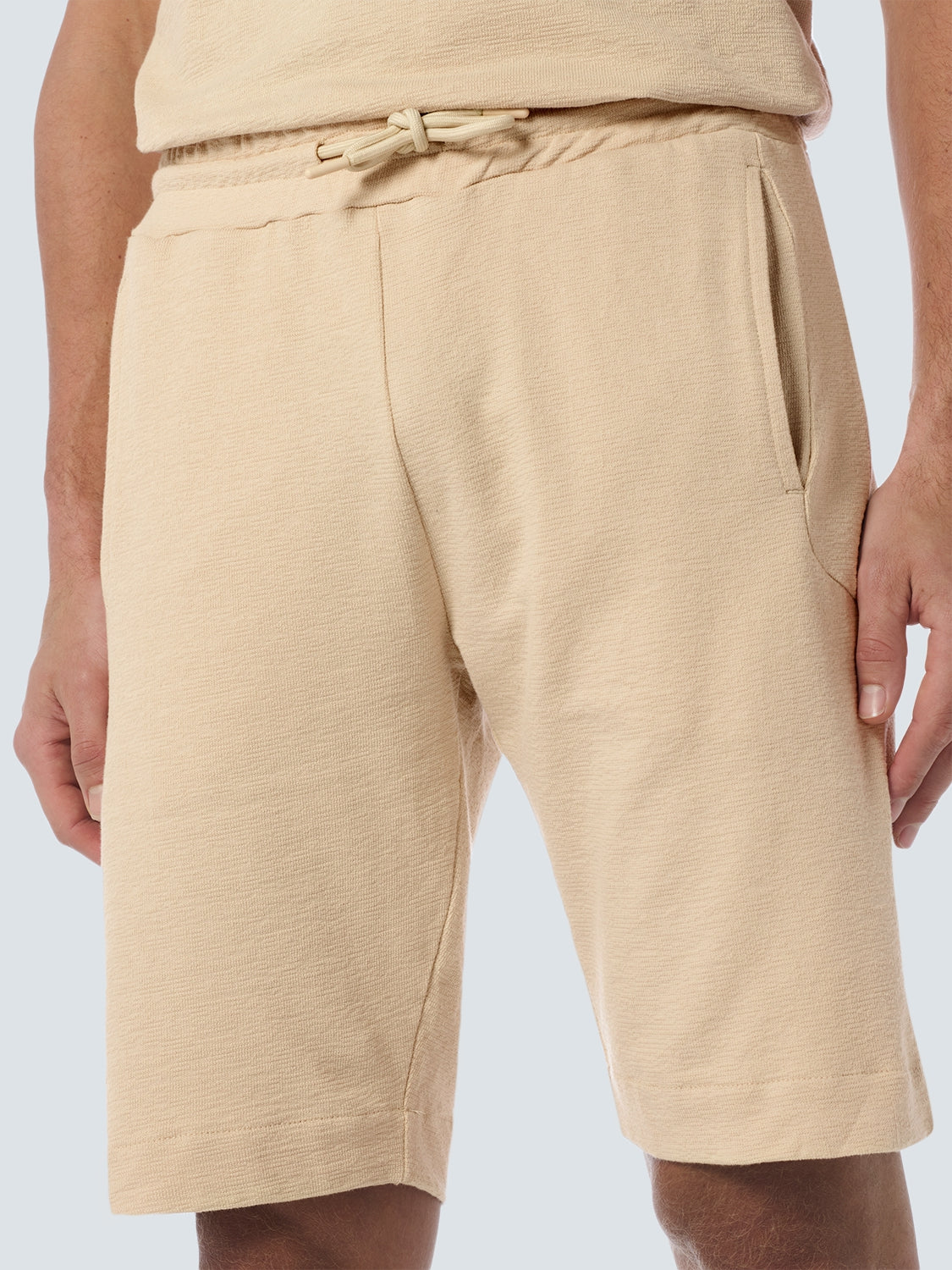 Short Jersey Solid Jacquard Slub | Cement