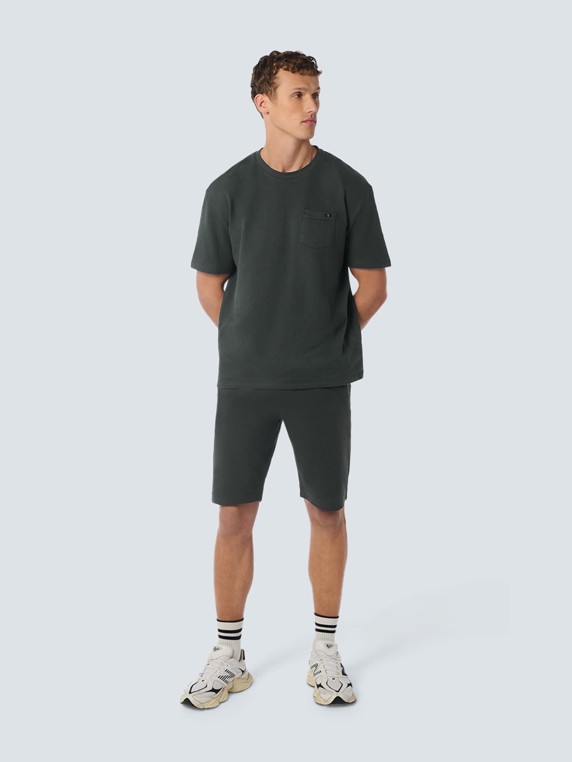 Short Jersey Solid Jacquard Slub | Dark Steel