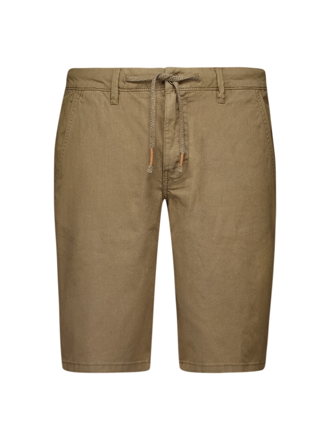 Short With Linen Garment Dyed | Almond