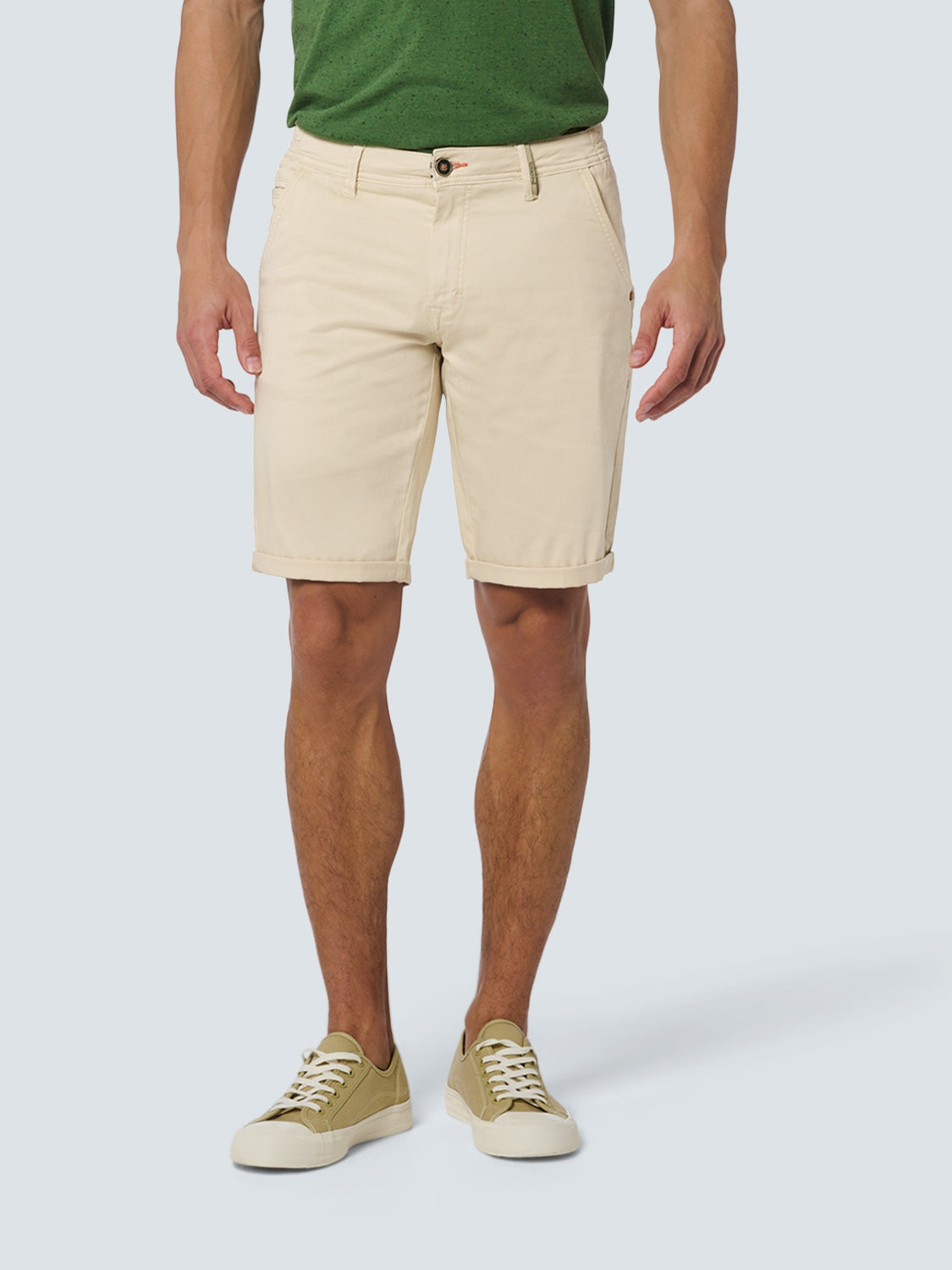 Short Chino Garment Dyed Twill Stretch | Cream