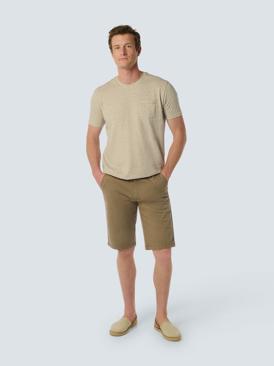 Short Chino Garment Dyed Twill Stretch | Almond