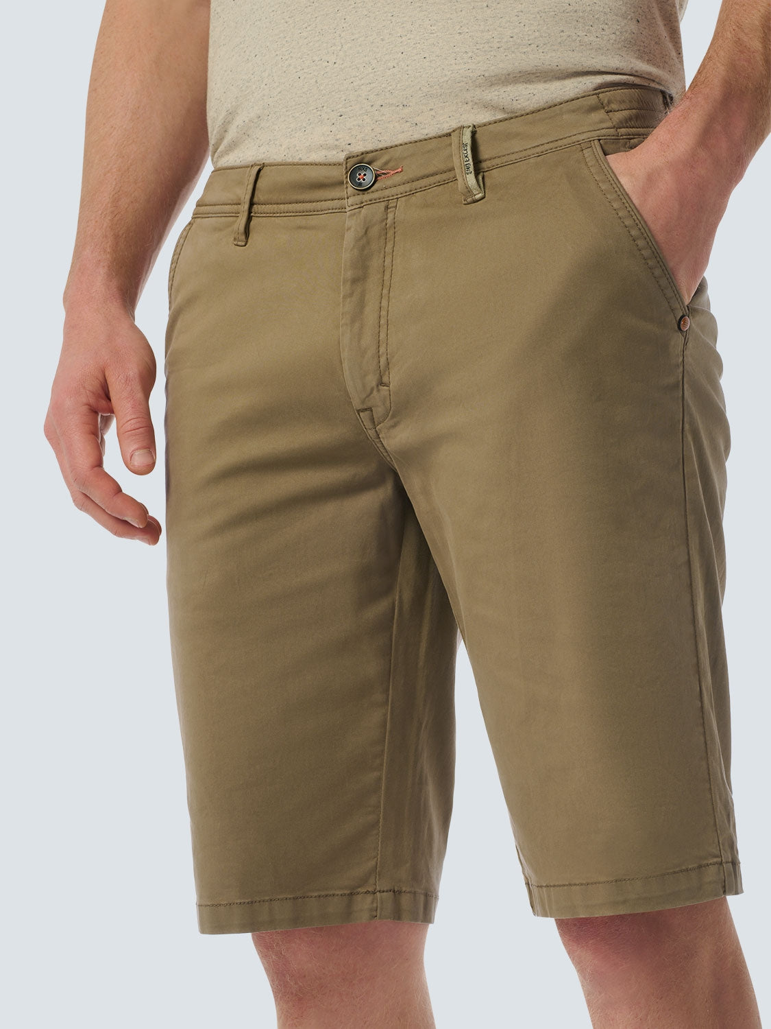 Short Chino Garment Dyed Twill Stretch | Almond