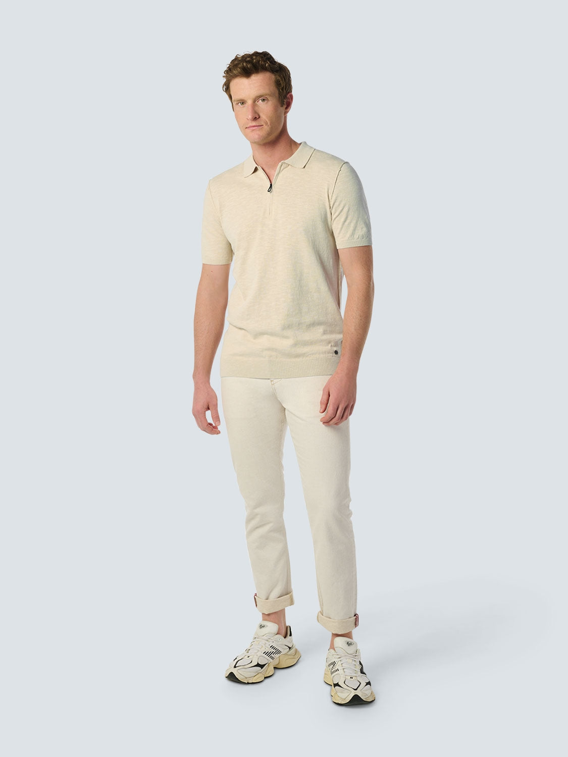 Modern Zip-Collar Polo – Timeless Style | Cement
