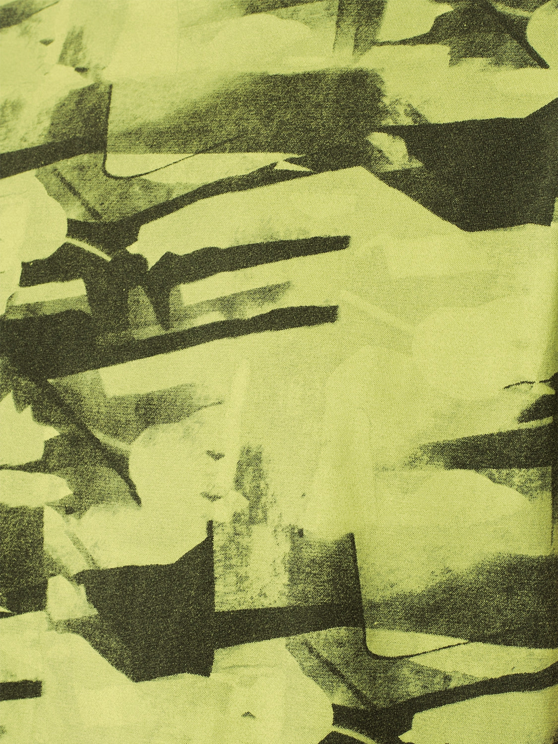 Dynamic T-shirt with Abstract Camouflage Print | Lime