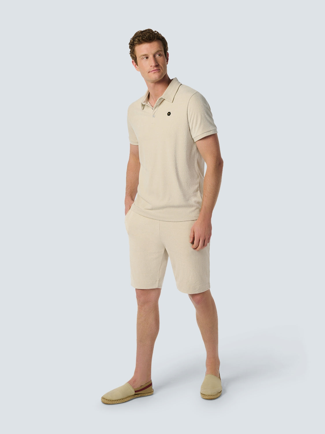Neutral Men's Polo in Soft Terry Cloth | Cement