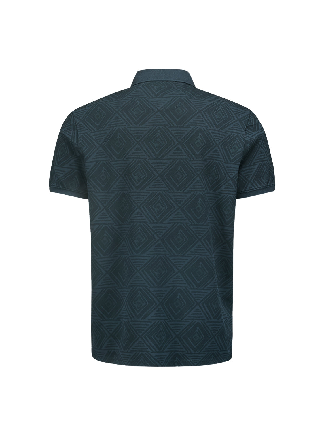 Artistic Checkered Print Men's Polo | Night