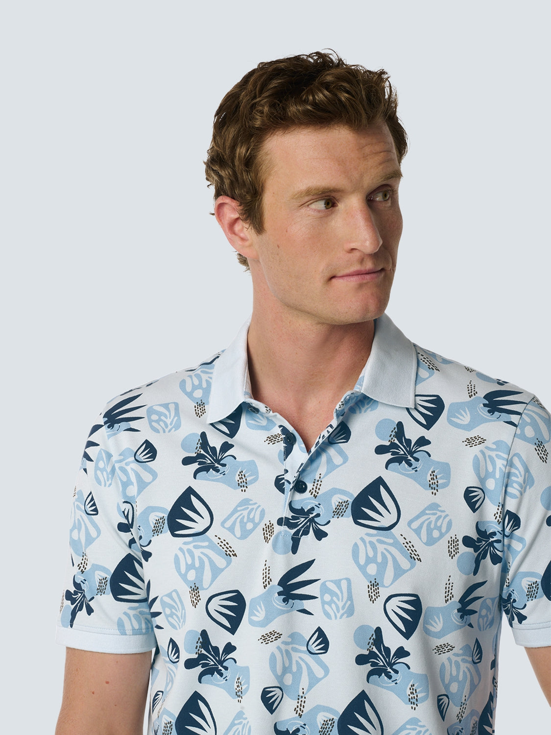 Nature-Inspired Polo with Pique - Stylish and Comfortable | Sky