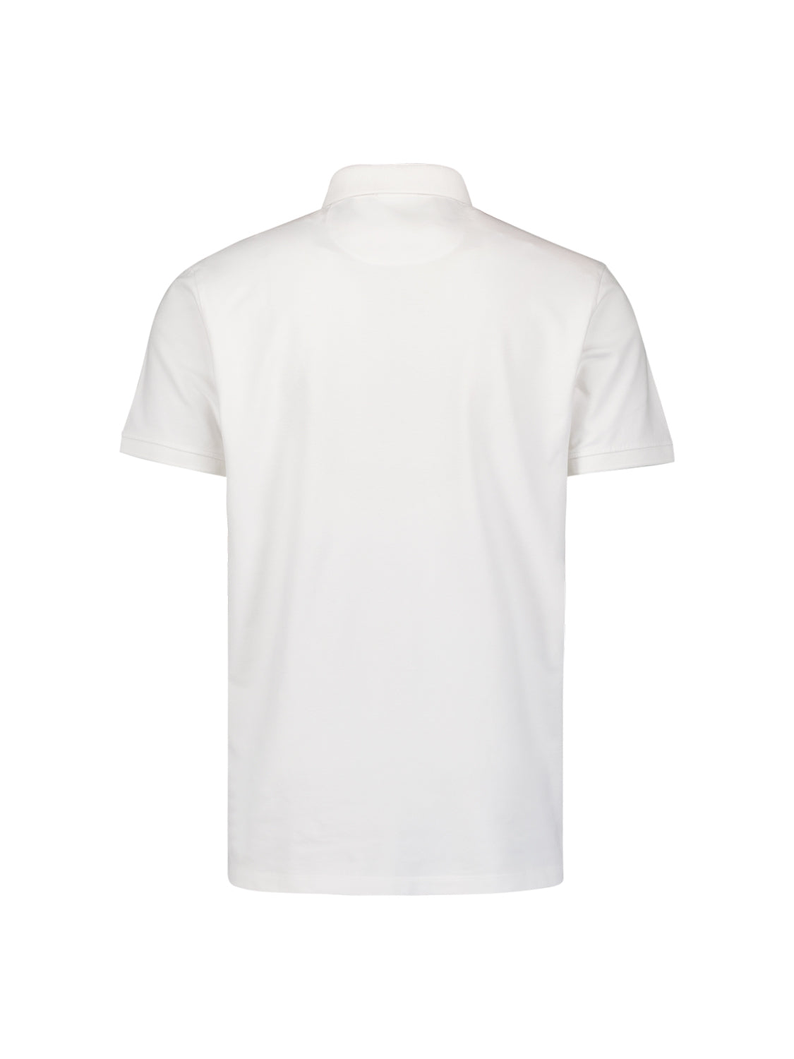 Sleek Polo Shirt with Stretch and Minimalist Design | White