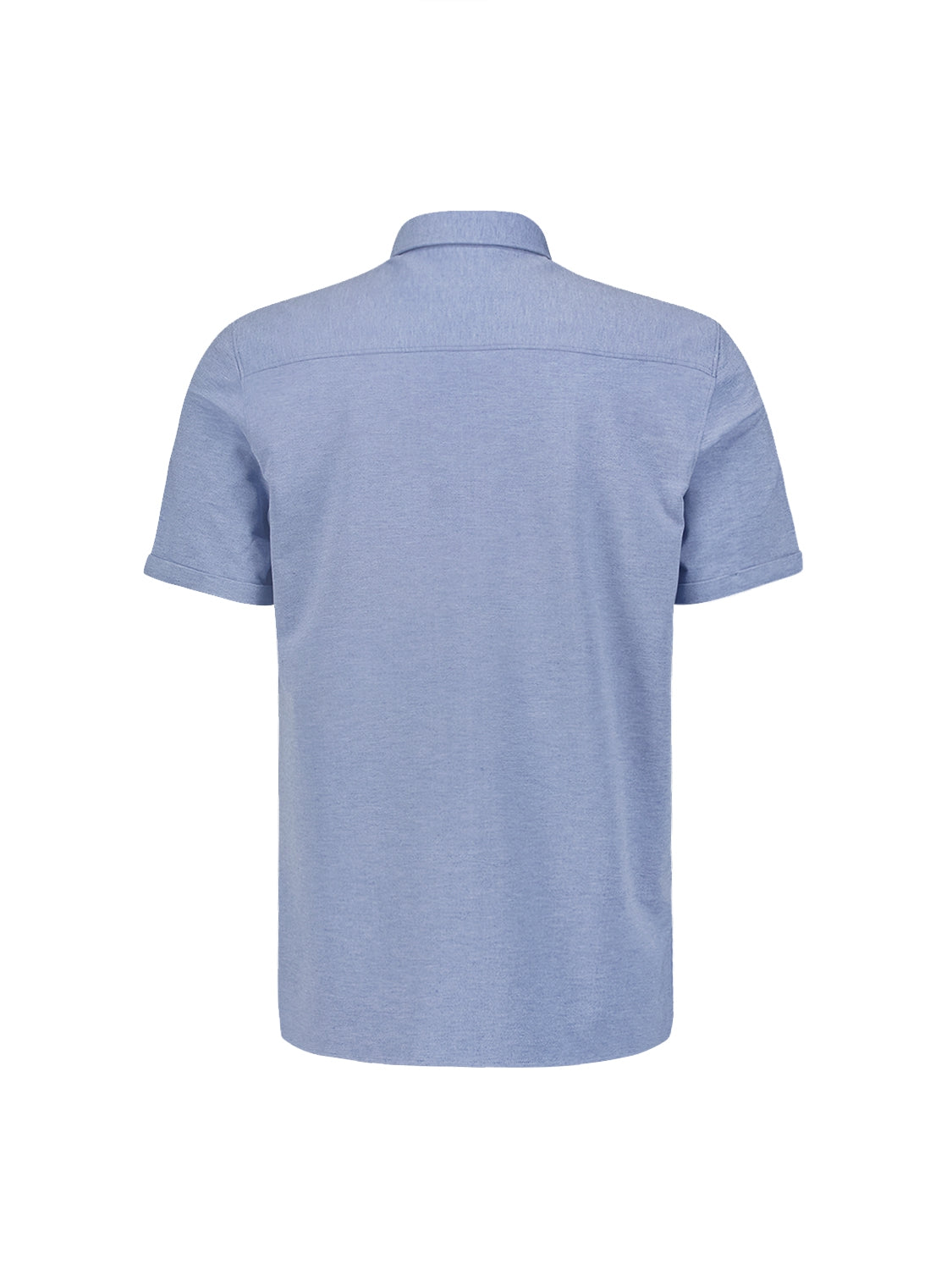 Jersey Shirt with Melange Texture - Timeless Style for Every Occasion | Cobalt