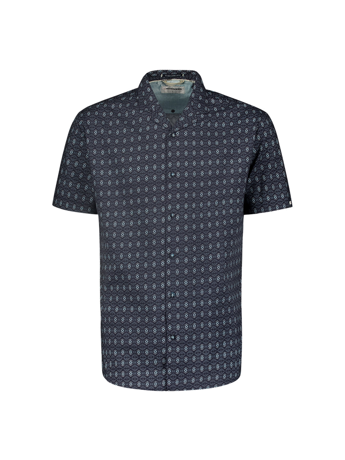 Short-Sleeve Shirt with Resort Collar and Graphic Pattern | Night