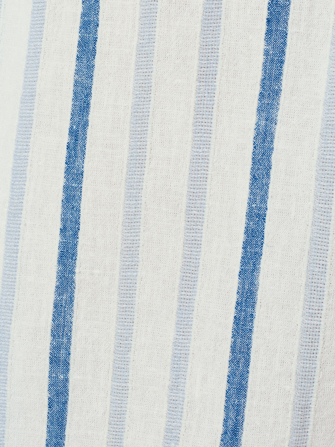 Short-sleeved shirt with resort collar and 3 neutral-colored stripes | White