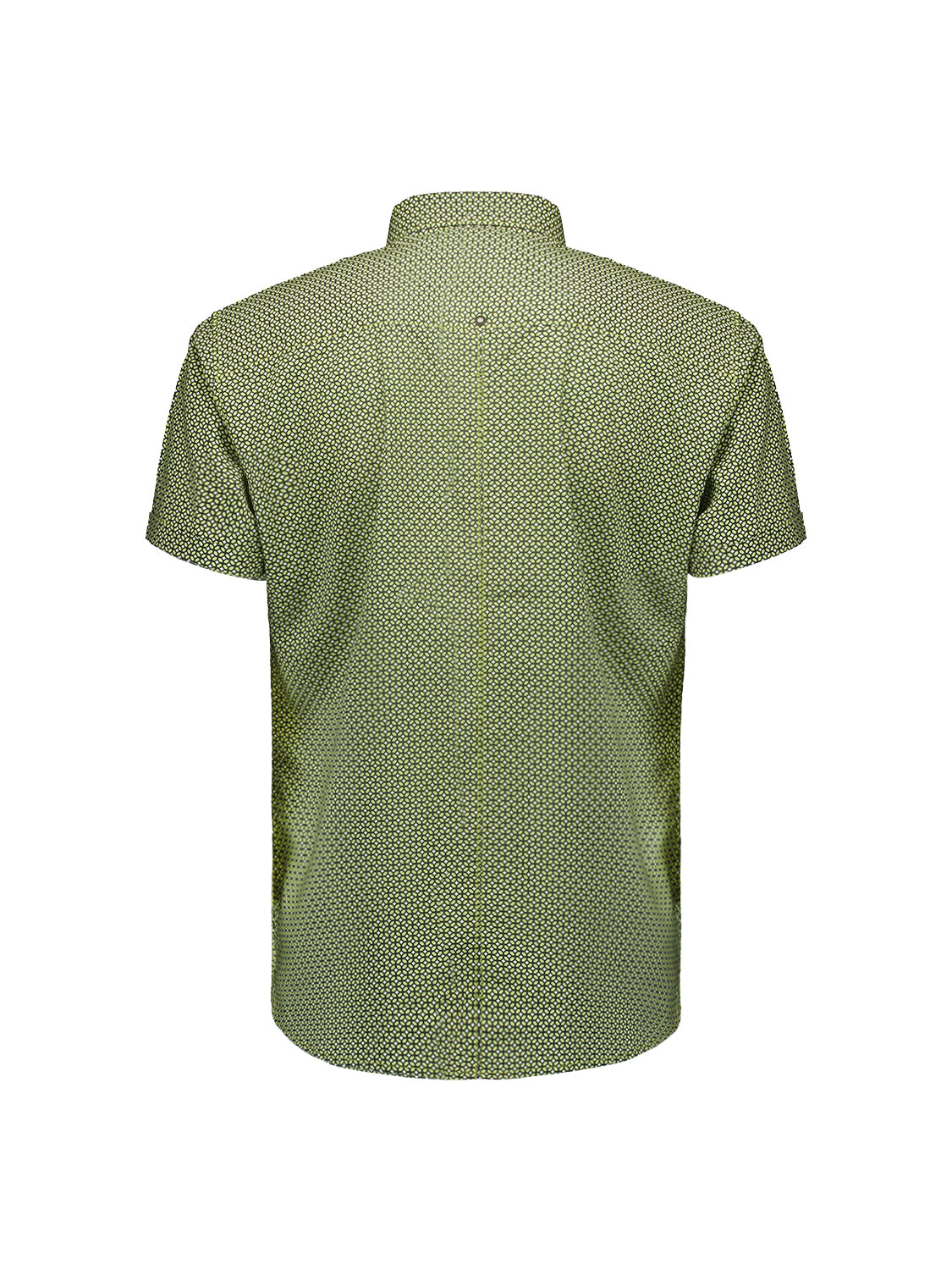 Stylish Shirt with All-Over Pattern and Short Sleeves | Lime