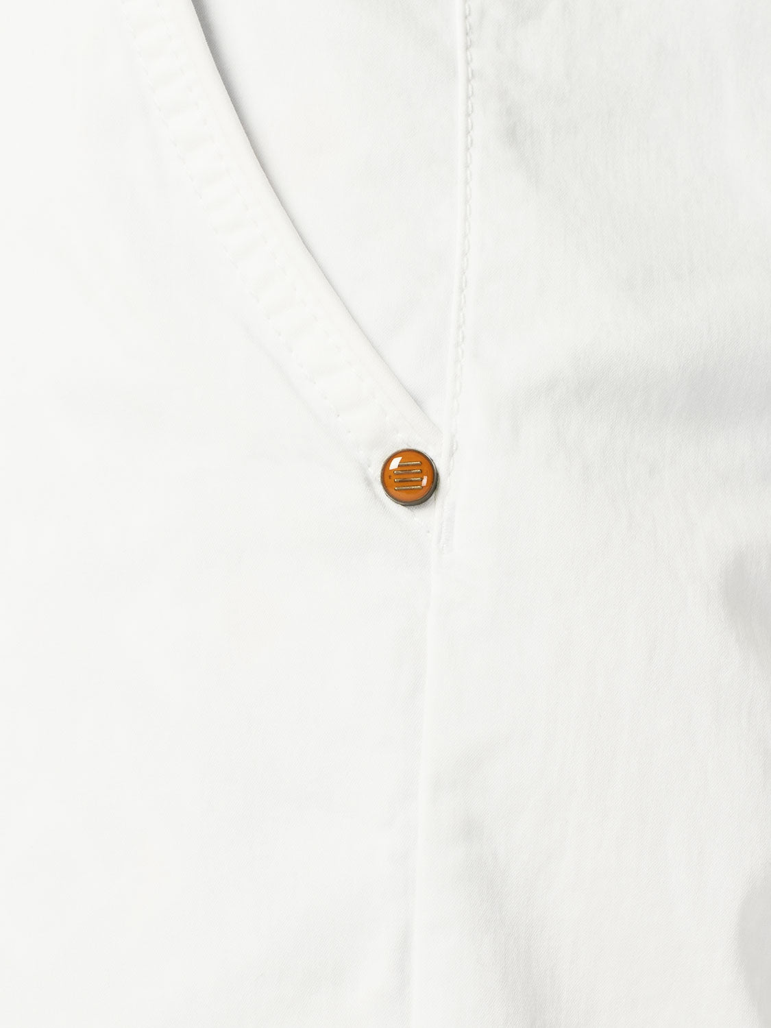 Comfortable Cotton Blend Short with Stretch and Zipper Closure | White