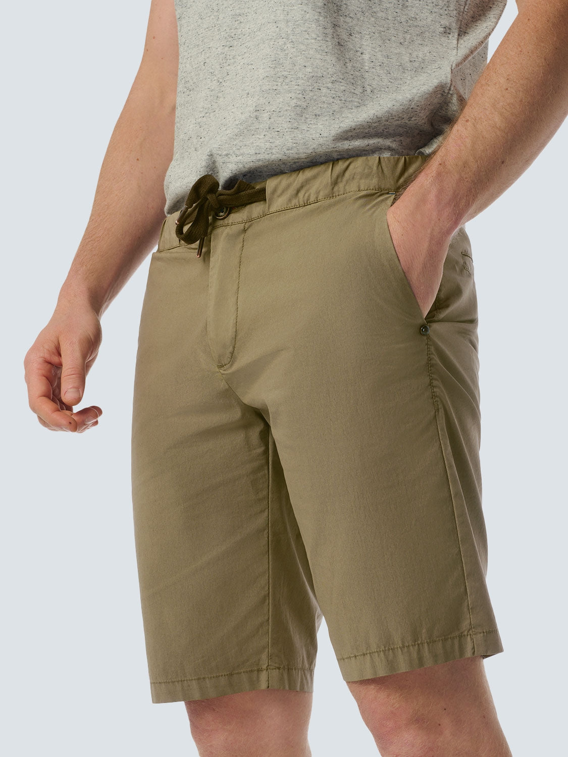 Leisure Short with Stretch and Elastic Band | Taupe