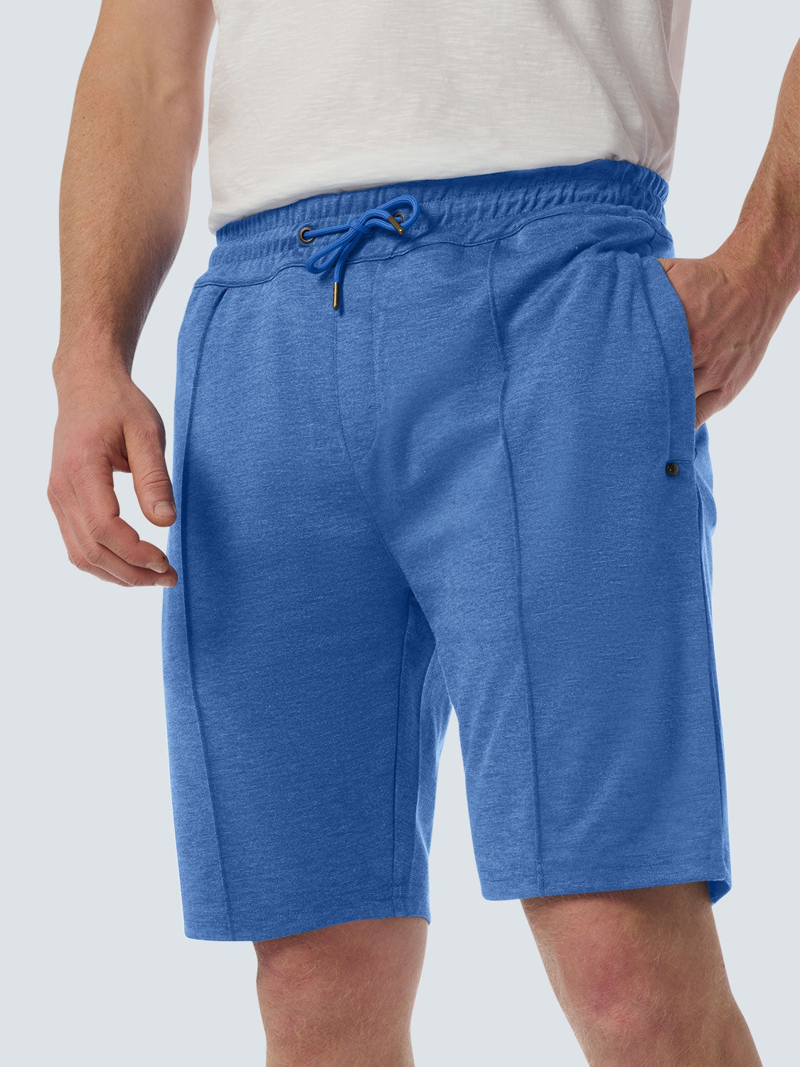 Relaxed Jersey Short with Elastic Waistband and Drawstring | Cobalt