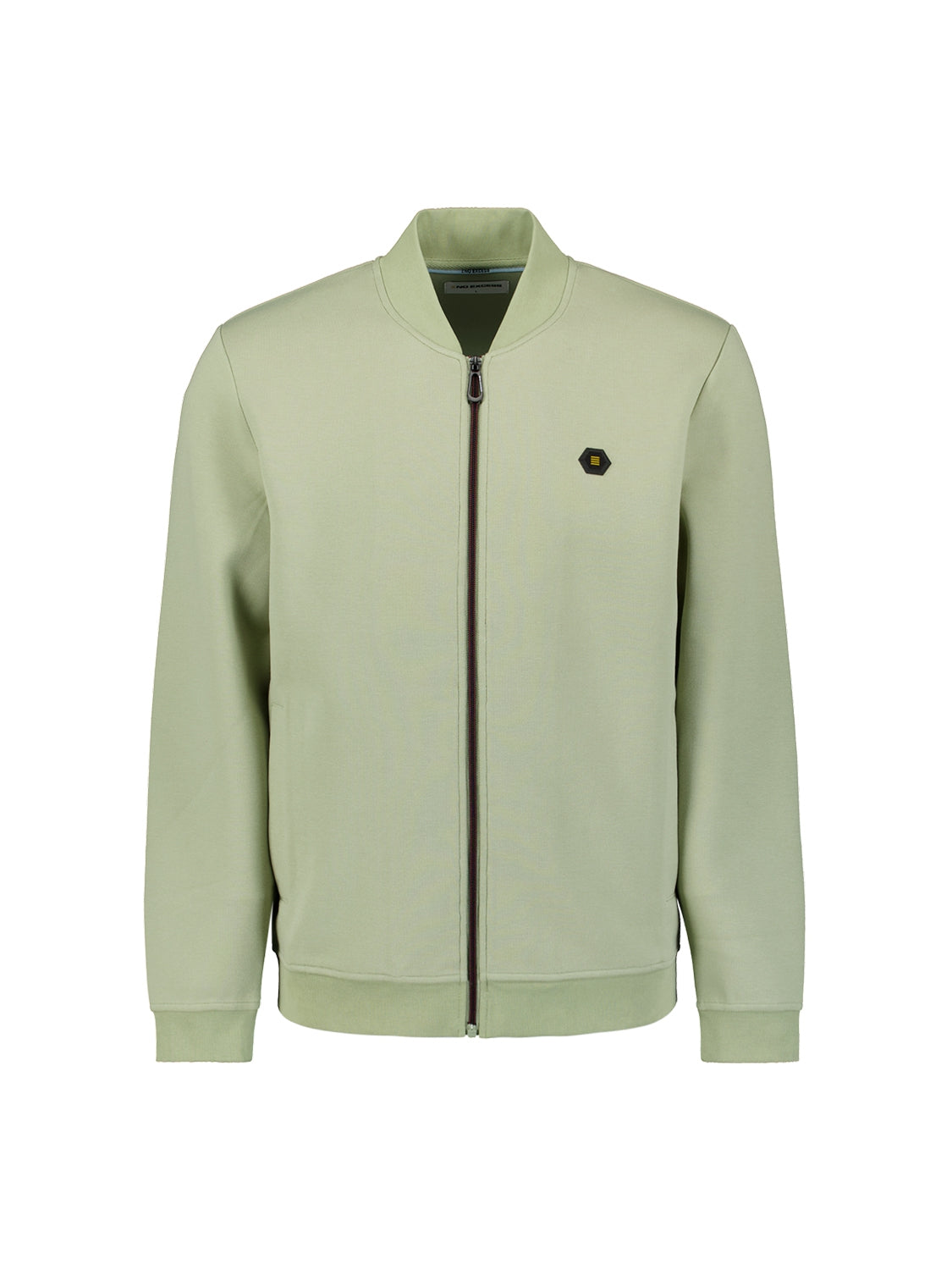 Stylish Vest with Bomber Collar and Piqué Material | Smoke
