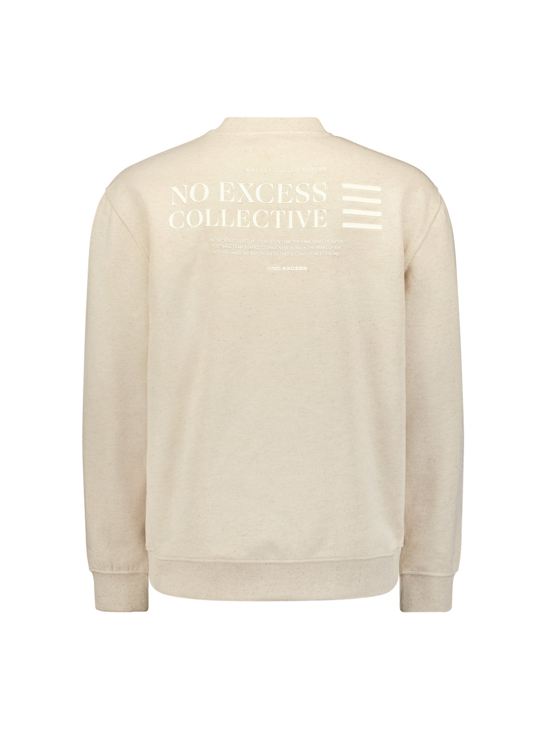 Mottled Sweater with Rubber Logo Patch | Cement