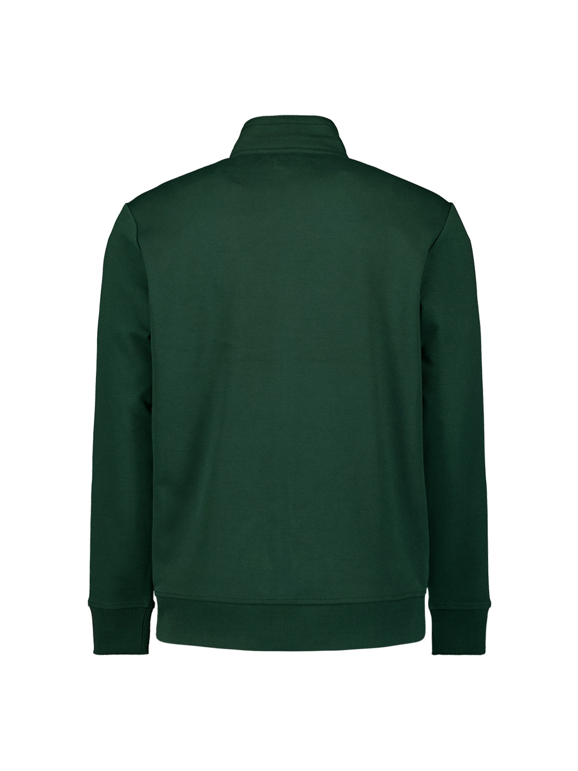 Vest with Twill Jacquard and Zipper | Dark Green