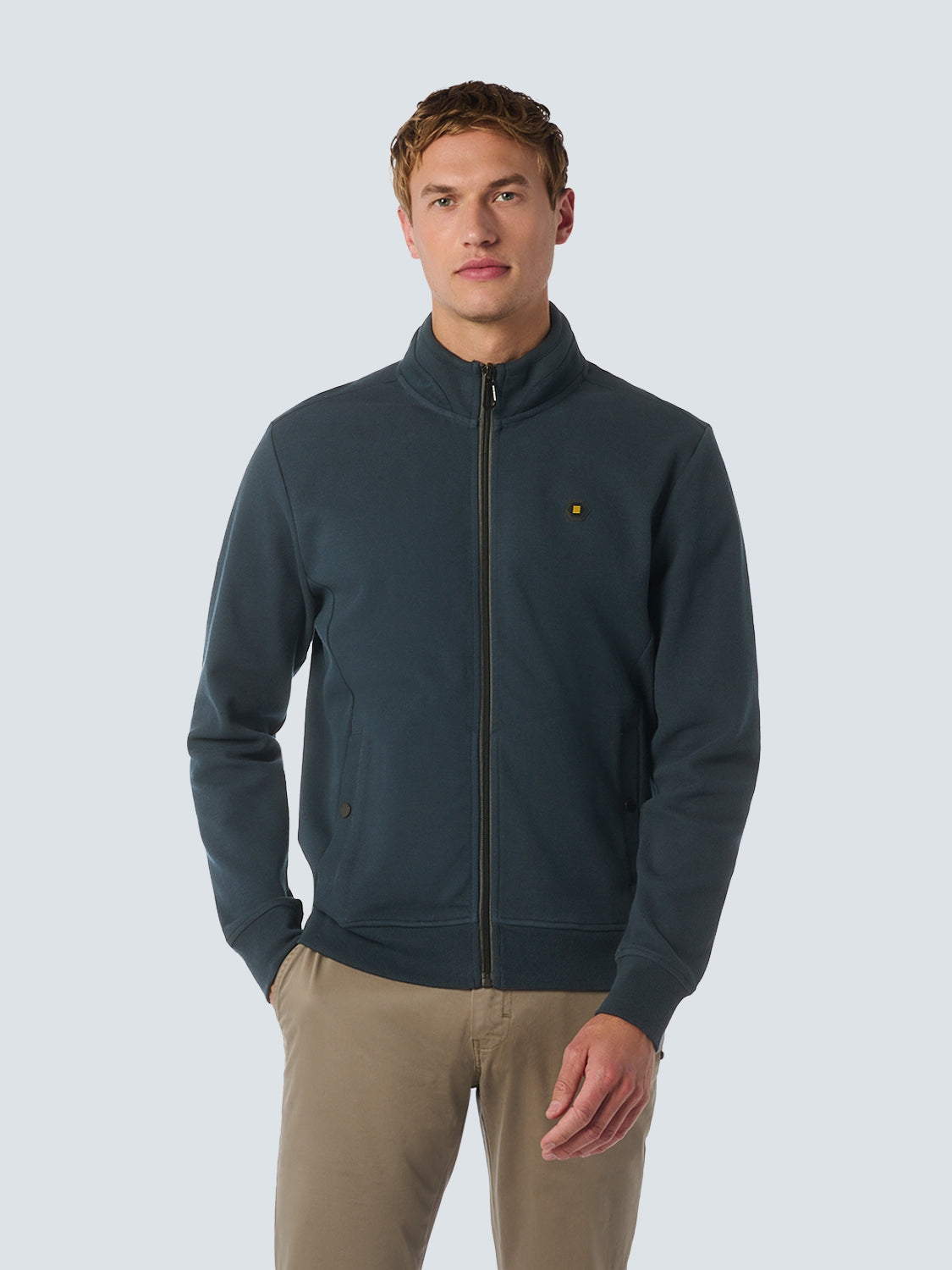 Vest with Twill Jacquard and Zipper | Night