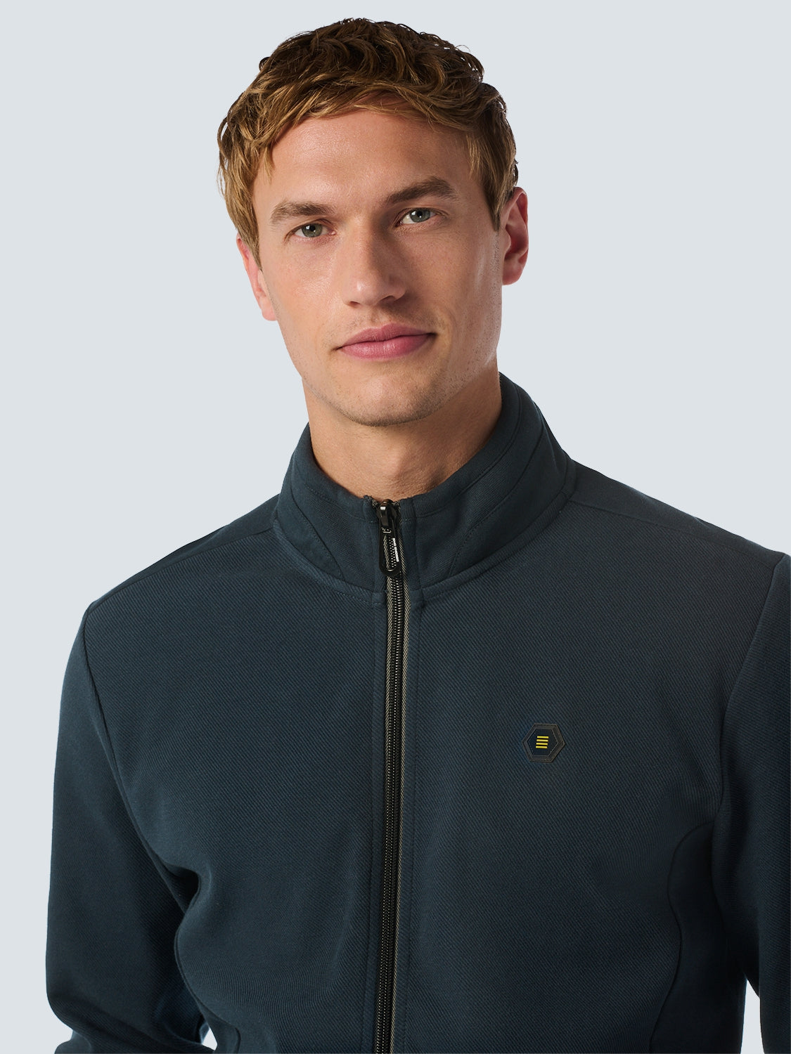 Vest with Twill Jacquard and Zipper | Night