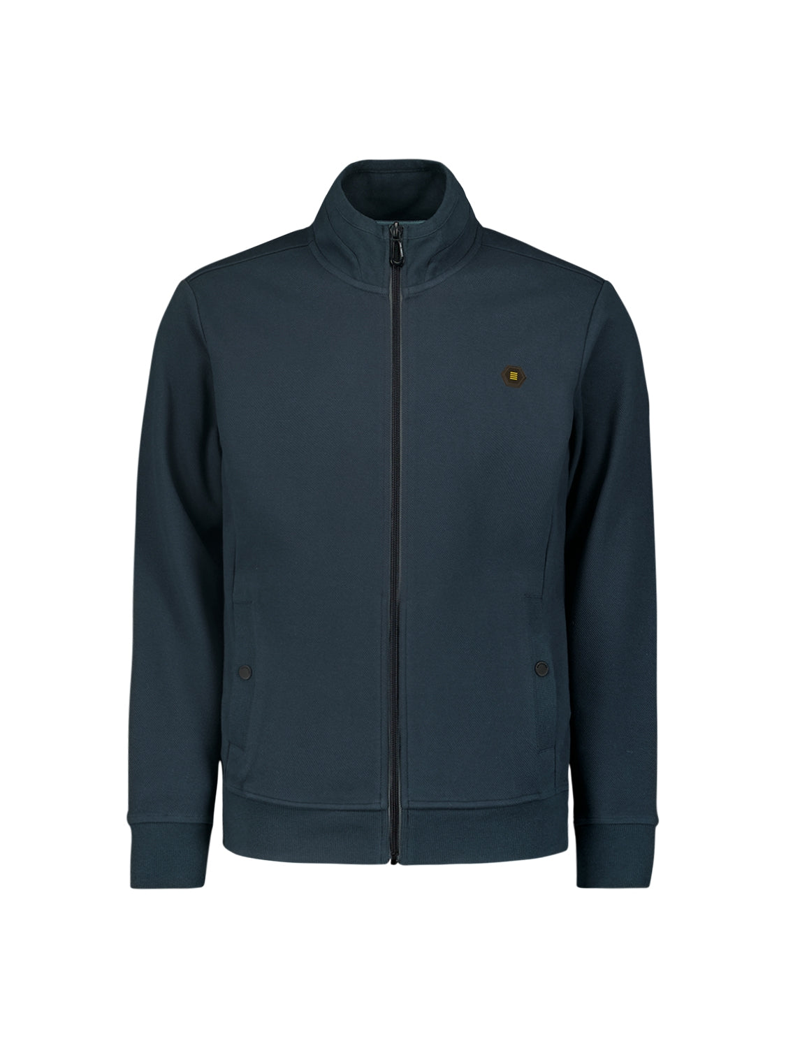 Vest with Twill Jacquard and Zipper | Night