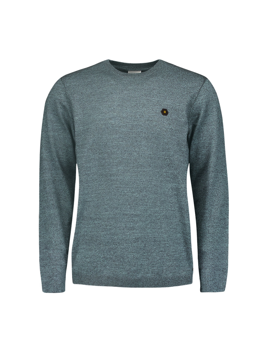 Round Neck Pullover: Two-Tone Melange and Comfortable Fit | Cloud
