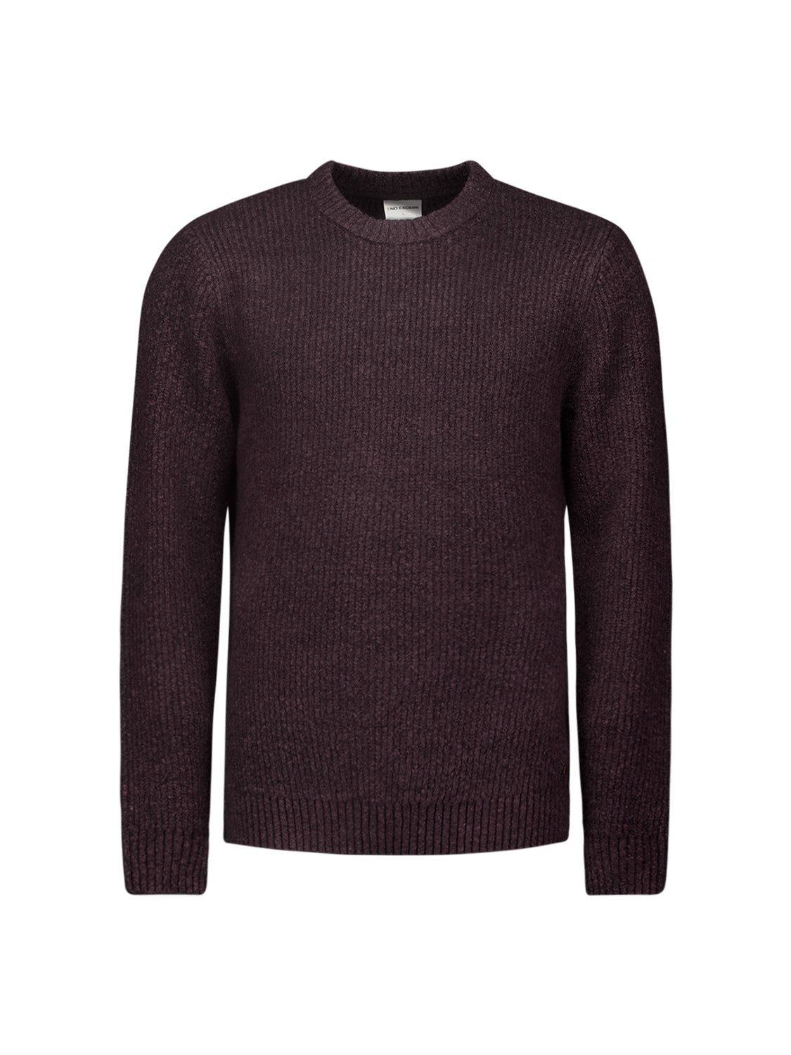Round Neck Sweater in Two Colors: Soft and Stretchy for Ultimate Comfort | Aubergine