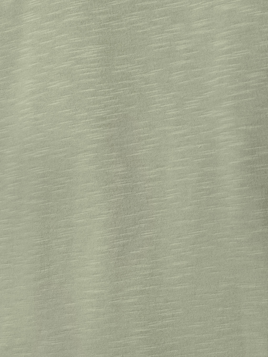 Round Neck T-Shirt with Rolled Sleeve Cuffs and Subtle Logo Print | Smoke