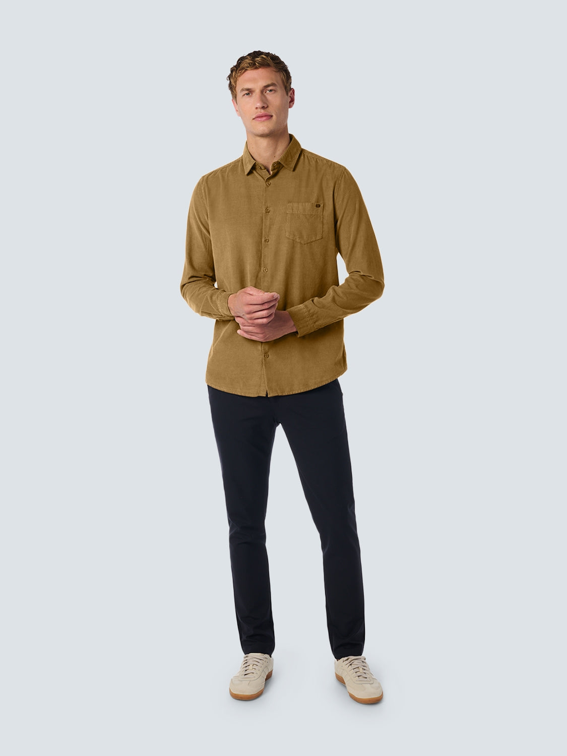 Corduroy Shirt - Stylish and Comfortable | Khaki