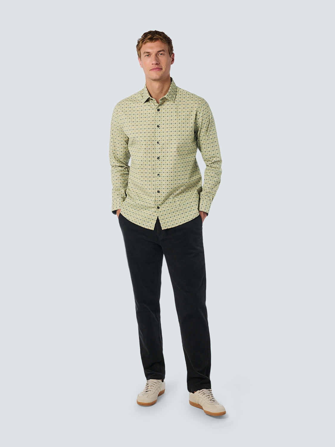 Stylish Shirt with All-Over Pattern | Smoke