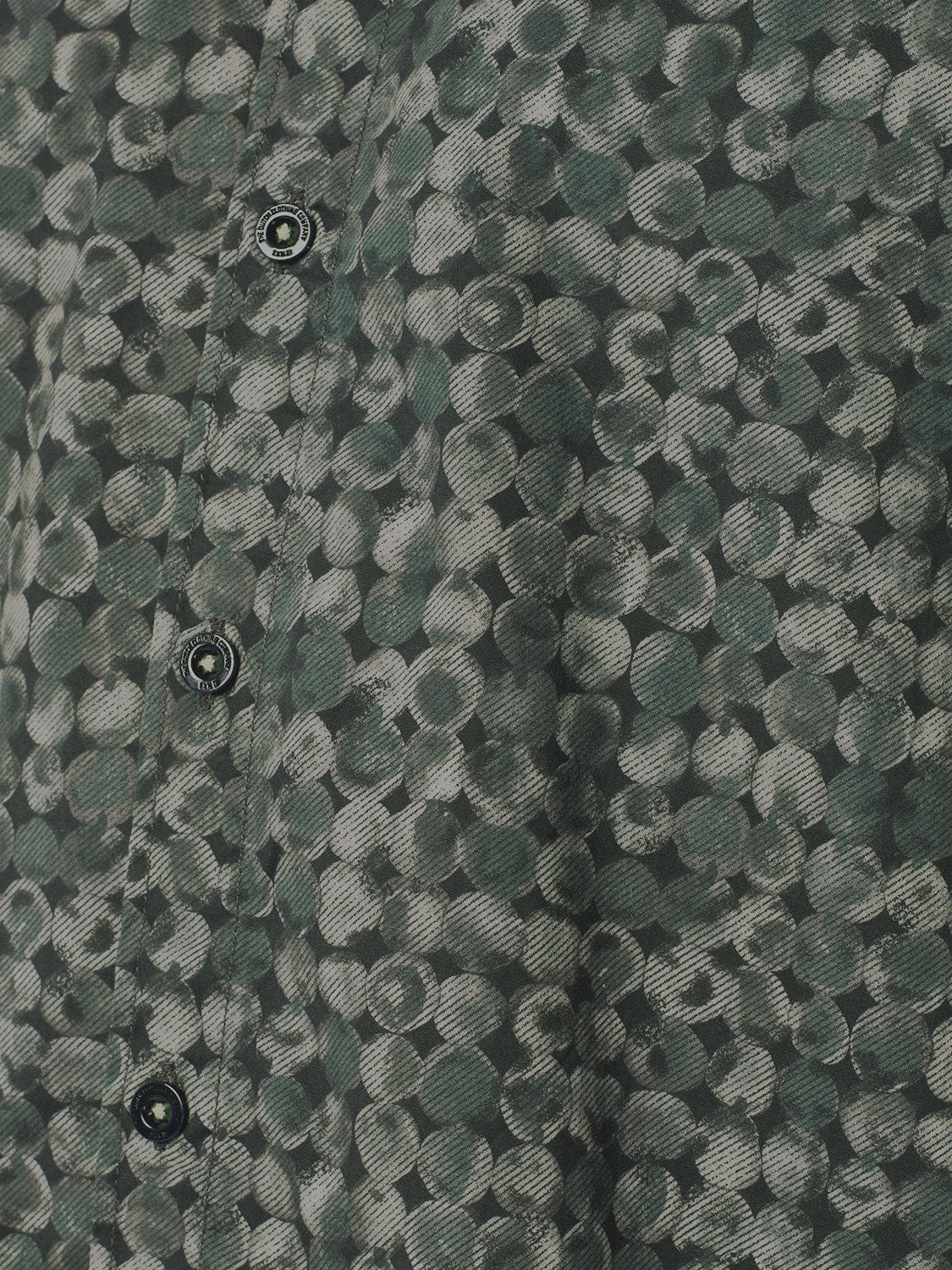 Shirt with All Over Circle Pattern and Stretch: Contemporary Comfort | Dark Green